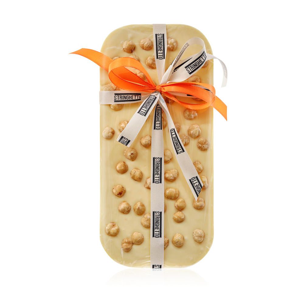 Stringa al Cioccolato Bianco con Nocciole 330g.