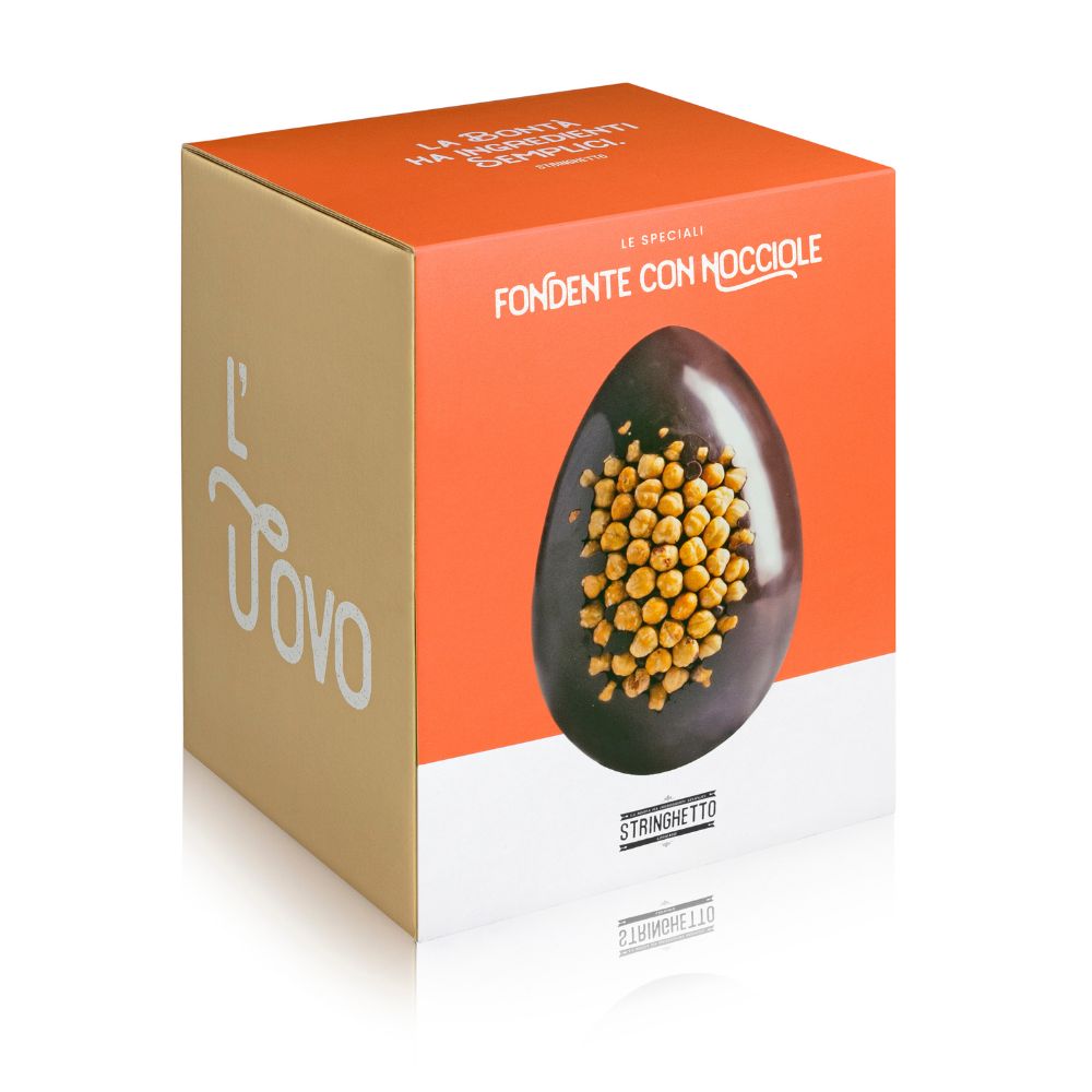 Uovo di Pasqua Fondente con Nocciole Intere